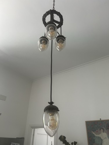 Lampadario vintage inizio - lampadario,