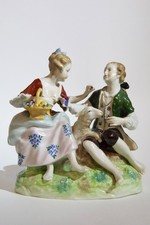 Antica statuina porcellana - statuina,