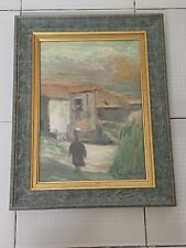 QUADRO A OLIO CORNICE IN LEGNO 39X49 FIRMATO