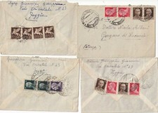 11746-RSI-LUOGOTENENZA,LOTTO DI 9 BUSTE TUTTE X GENZANO DI LUCANIA, DA FOGGIA...