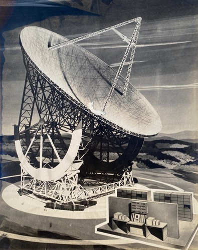 Stampa radiotelescopio vintage