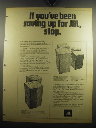 Pubblicità altoparlanti jbl - altoparlanti,