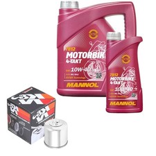 Kit filtro olio Yamaha YZF-R1 1000 M ABS RN49 2019, MANNOL 10W40 5L, K&N