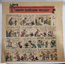 Inserto giornale vintage 1979 buon compleanno topolino fumetto sul davanti