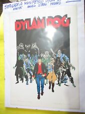 DYLAN DOG POSTER SERIGRAFIA 50X70 HAZARD 1991 QUINTO POTERE ANGELO STANO GADGET