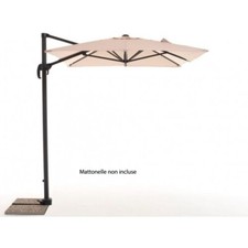 Ombrellone in Alluminio 3x2 Ecru con Palo Decentrato Braccio Laterale Retrattile