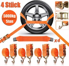 4 cinghie di serraggio trasporto auto cinghia pneumatici 5000 kg rimorchio sicurezza ruota 5 t trasporto