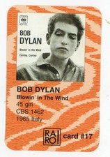 CARD 45" Blowin' in the wind BOB DYLAN 1965 da RARO! card n.17 retro:VIRGIN 