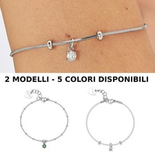 Sagapo Joy Bracciale Donna Acciaio Regolabile con Zircone SJY0 Vari colori