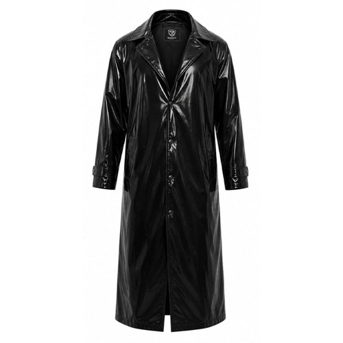 Trench coat uomo nero pvc - uomo,