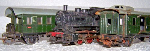 Treno con locomotiva vapore