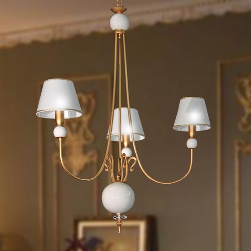 Lampadario ferro ceramica - lampadario,