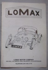 Kit brochure auto Lomax motor company 223, 224 e 424 1985