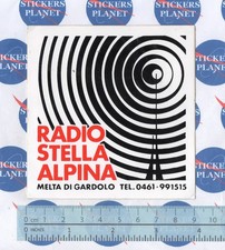 ADESIVO VINTAGE STICKER AUTOCOLLANT AUFKLEBER RADIO STELLA ALPINA MELTA GARDOLO