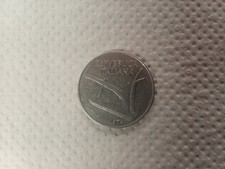 Moneta 10 lire spighe del 1974