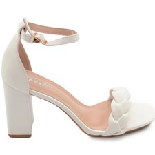 Sandalo donna bianco a tacco