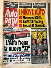 Rivista Auto Oggi 1989 Nr. 132 Renault 19 Chamade Bmw 318i Touring Mercedes 500