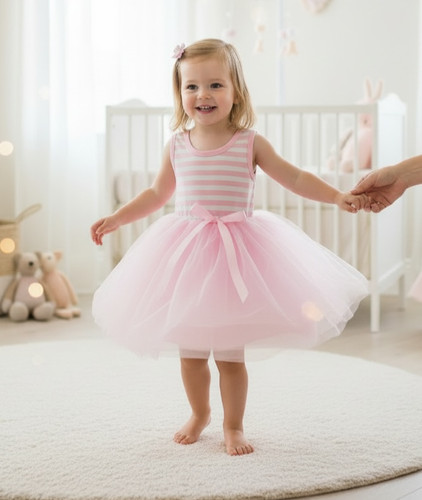 Vestito tutù rosa bambina