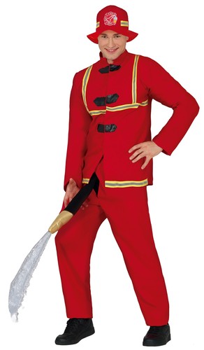 Costume uomo pompiere con tubo