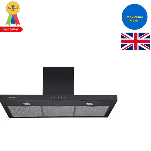 Cappa cucina lineare nera - a++,