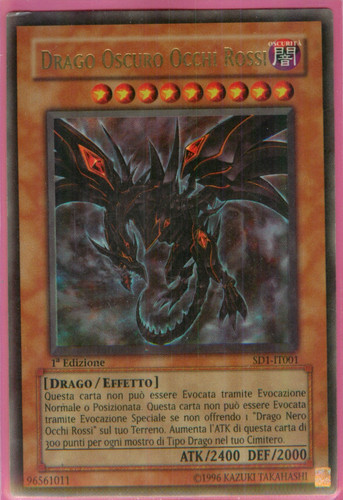 Drago oscuro occhi rossi - drago,