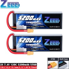 2x Zeeee 5200mAh 2S 7.4V XT60