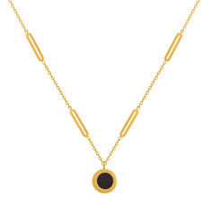 Collana cerchio nero - cerchio, oro