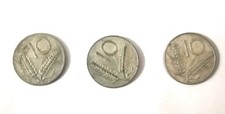 Rare 3 monete 10 Lire del 1953