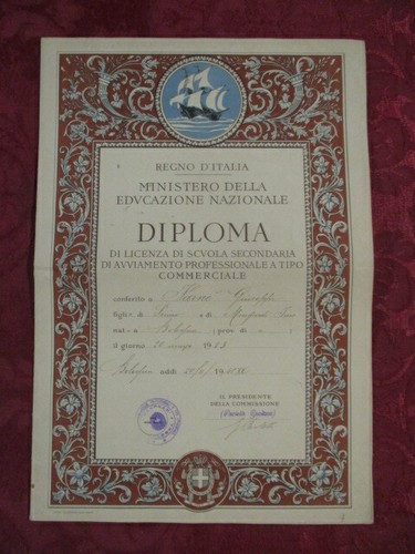 Regno italia diploma - diploma, scuola