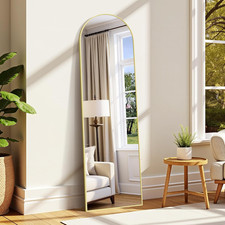 Specchio Intero 150X40 Cm Specchio Da Terra O a Parete Con Cornice in Alluminio 