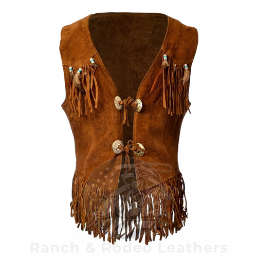 Gilet pelle scamosciata con - gilet,