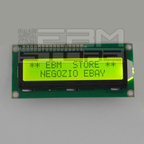 Display verde 16x2 lcd - verde,