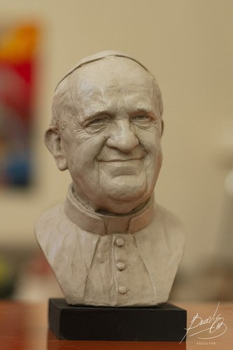 Busto papa francesco statua - --,