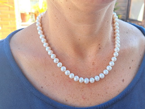 Collana perle naturali 8mm - collana,