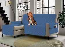 Copridivano con penisola destra/sinistra impermeabile, antimacchia, con tasche