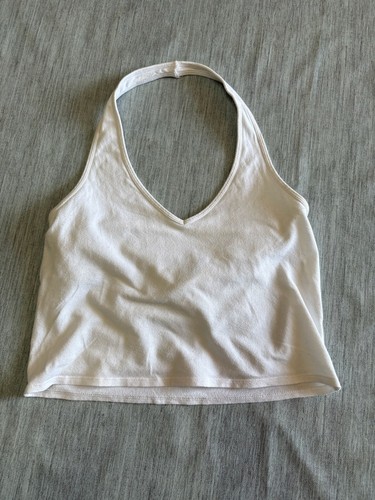 Top bianco halter hollister - top,