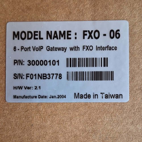 Welltech fxo gateway voip - fxo-06,