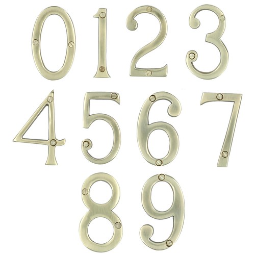 Numeri civici ottone - in,