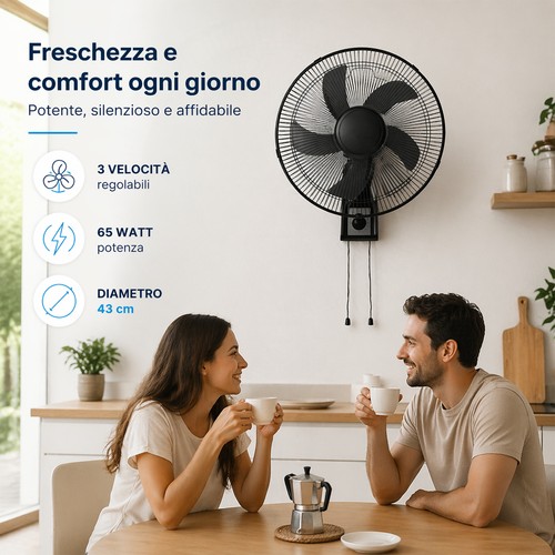 Ventilatore muro cm - da, 43