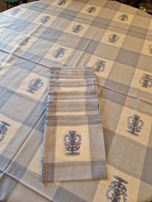 Tovaglia rettangolare da 6 con tovaglioli, in cotone operato