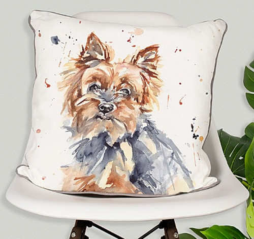 Yorkshire terrier cushion - yorkshire, &