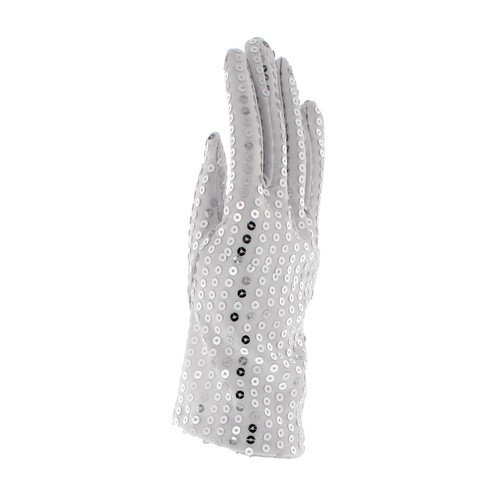 Guanto bianco argento