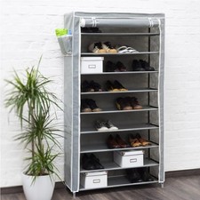 Scarpiera Salvaspazio XXL 45Paia Struttura Metallo e Tessuto TNT 90x30 H160cm Gr