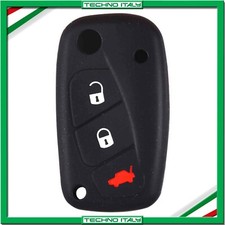 ✅ GUSCIO CHIAVE COVER FIAT SILICONE PANDA PUNTO DUCATO GOMMA NERO FIAT-04 ✅