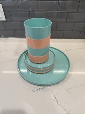 Heller Design vintage di Massimo Vignelli. Set 9 pezzi colori misti MCM melamina