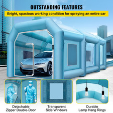 VEVOR Tenda Gonfiabile per Cabina Spruzzatore Lavori Di Verniciatura Auto 9X6...