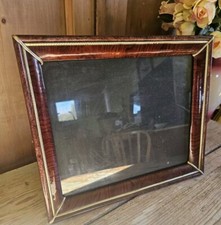 1950 Grande Cornice Foto Quadro Stampa Legno Massello Rodoide Dettagli Ottone 