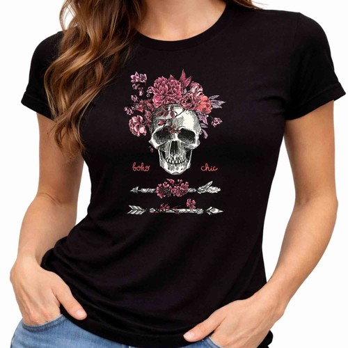 Shirt teschio boho - boho, chic