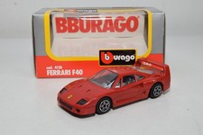 B70 1:43 BBURAGO BURAGO 4128 FERRARI F40 F 40 1987 ROSSO NUOVO CON SCATOLA