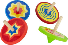 Set Di Trottole in Legno per